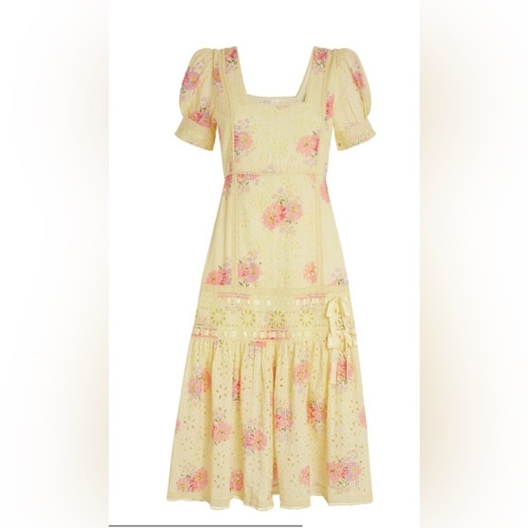 LoveShackFancy Dresses & Skirts - LoveShackFancy Reggie Yellow Floral Dress